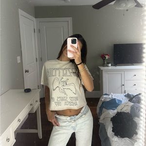 Brandy Melville Led Zeppelin Cropped T-Shirt